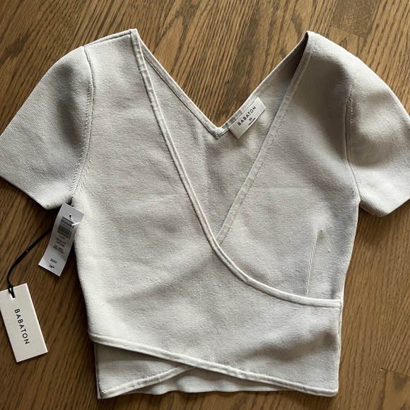 Babaton Scult Cross Shirt in Ice Grey - Picture 2 of 2